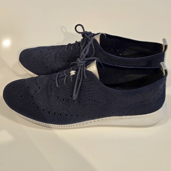 Cole Haan Navy Lace-up Shoes - Picture 2 of 4